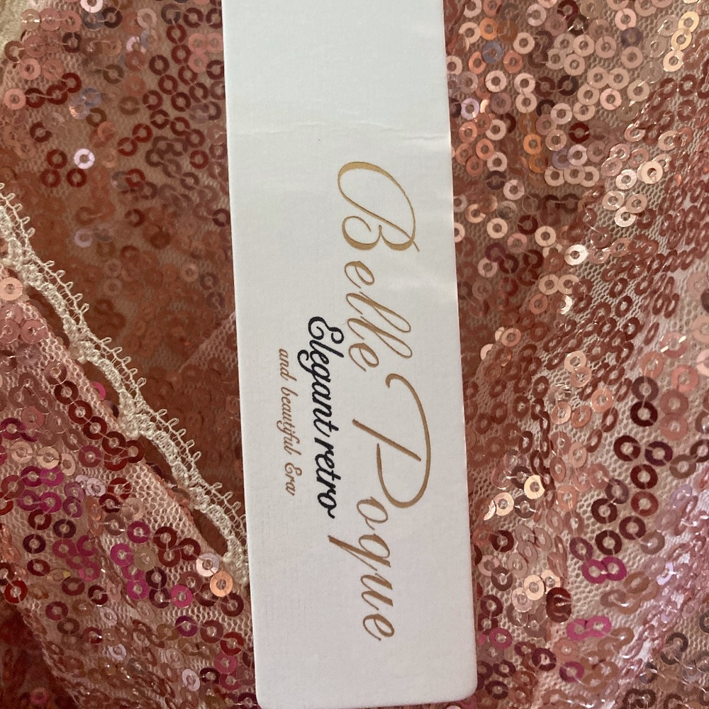 NWT ROSE GOLD GLAMOUR OCCASION DRESS - Picture 4 of 5